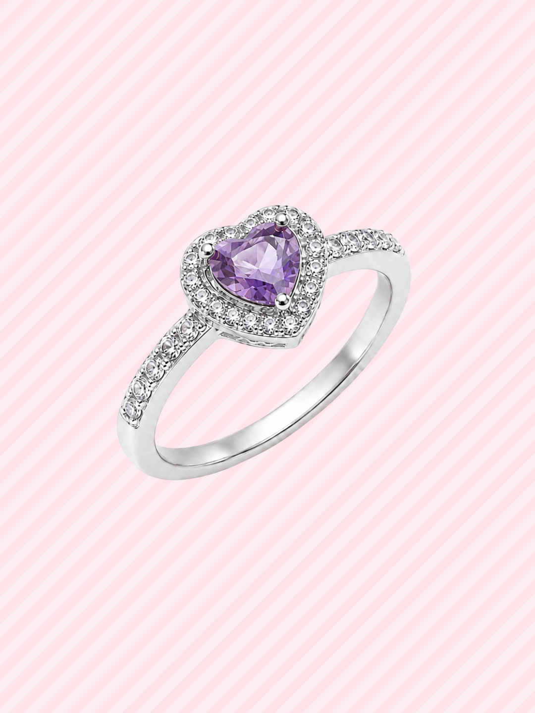 Anillo Corazón de Cristal