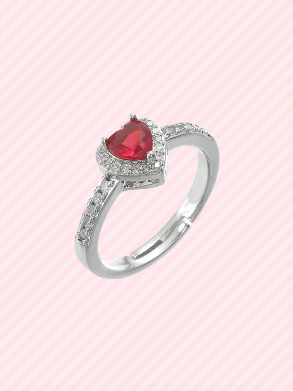 Anillo Corazón de Cristal