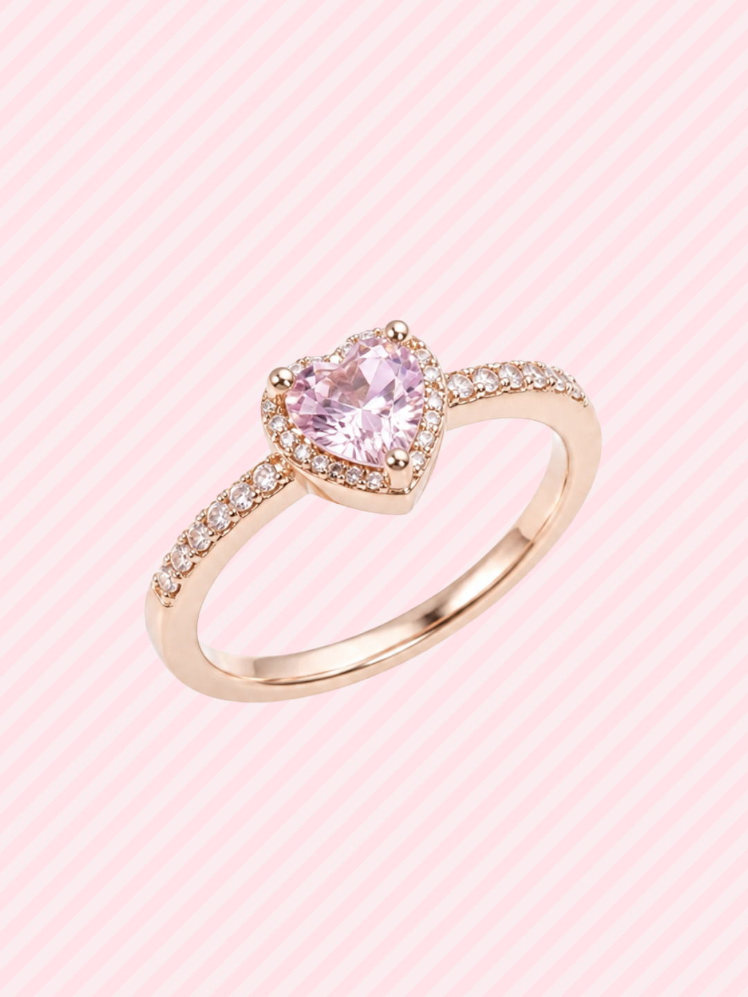 Anillo Corazón de Cristal