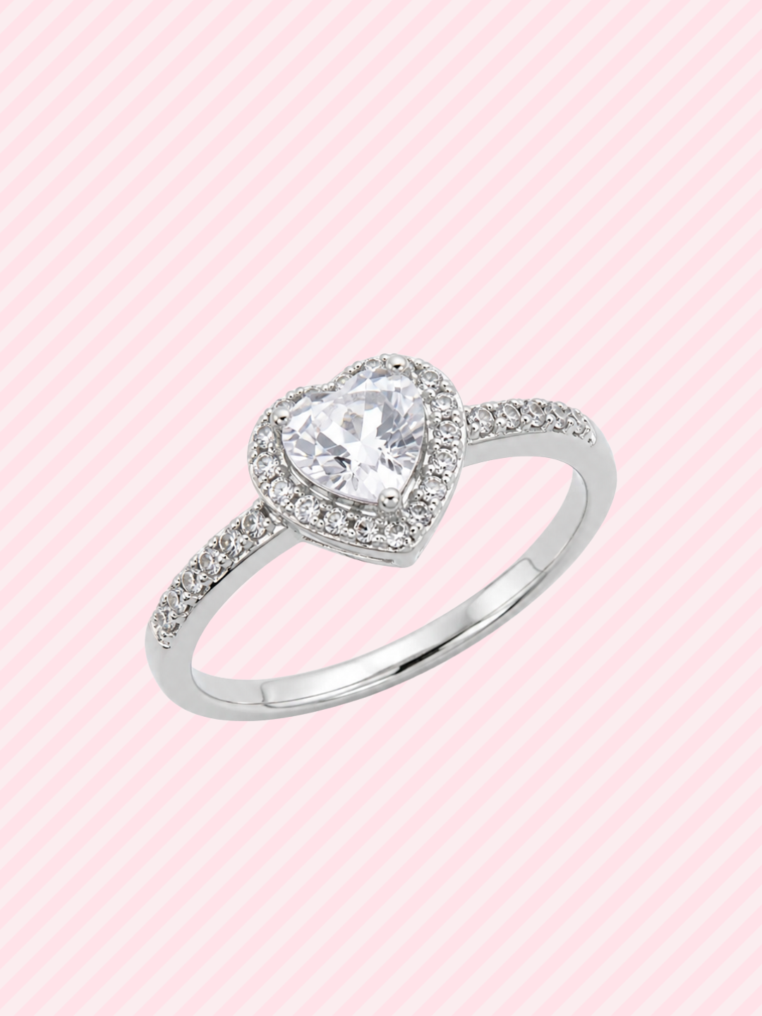 Anillo Corazón de Cristal