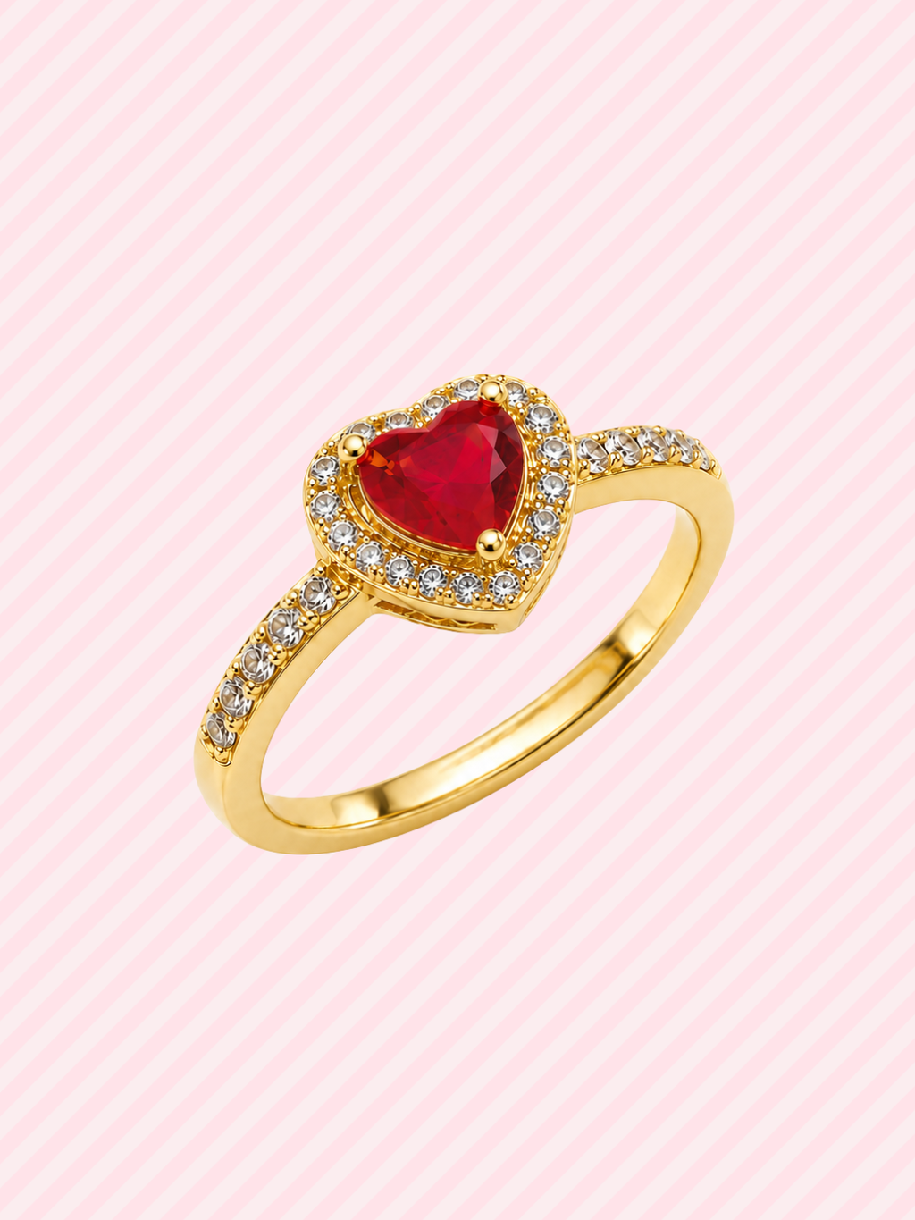 Anillo Corazón de Cristal
