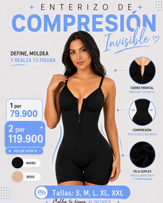 Faja Enteriza Moldeadora con Cierre Frontal y Control de Abdomen